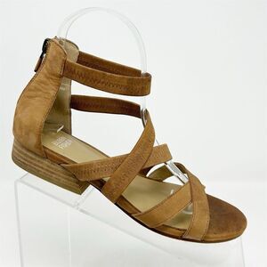 Eileen Fisher Women's Eva Sandal Brown Strappy Size 6.5 Casual Summer